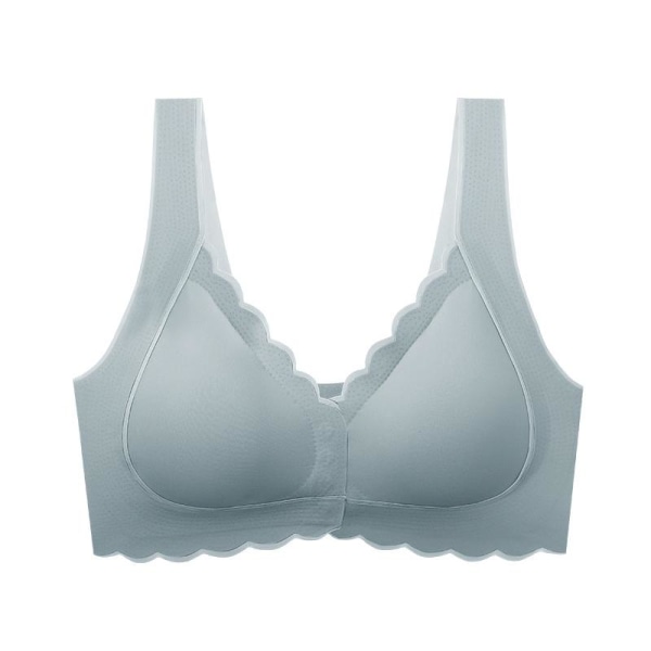 Sexig Push Up BH Front Stängning BH Trådlös Väst BH:ar För Kvinnor Solida underkläder Beige 32B