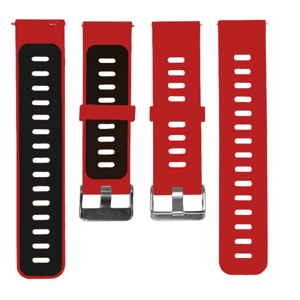 Dual Color Urrem 22mm til Huami Amazfit2 Samsung WACTH 46mm Outside black inside Orange