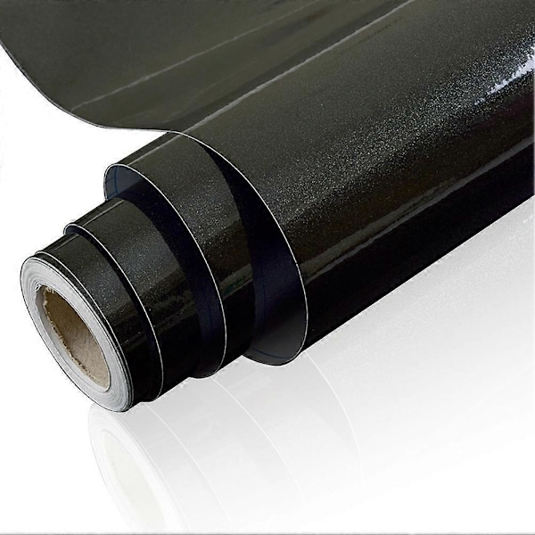 Helmiäishohtoinen PVC Itseliimautuva Vedenpitävä Tapetti Keittiön Kaapin Tarra Huonekalujen Kunnostus musta black