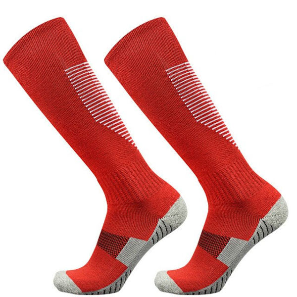 Talviset puuvillaiset lämpöhiihtosukat, paksut pitkät ulkoiluurheilusukat, lämpimänä pitävät pyöräily- ja jalkapallosukat miehille black red EU 39-45