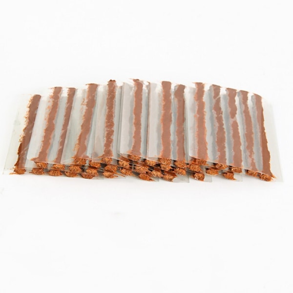 Däckreparationsremsor 6 mm/3,5 mm Bil Motorcykel Cykel Däck Punktering Reparation Omrörningslim Gummistrips Verktyg Plugg Biltillbehör 10PCS brown 3.5mm