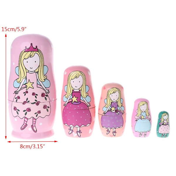 Ryska Dockor i Trä Matryoshka Leksaker för Barn Jul Hem Rum Dekoration Halloween Önskegåva Random 5 PCS