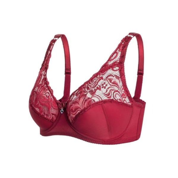 Seksikäs pitsiliivi naisille, kukkainen kaarituellinen bralette, plus-koko, alusvaatteet, ohut naisten alusasut, selkäosaton rintaliivit, push-up-rintaliivit Black 38/85C