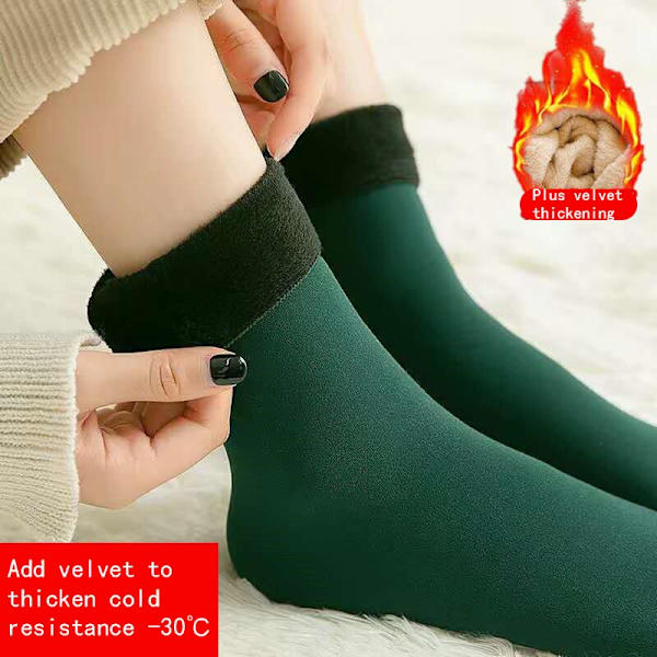 Tykkere Varme Lange Sokker cashVinter Kvinder Lange Strømper Varme Lårhøje Sokker Damer Over Knæstrømper Vinter Termiske Sokker Black Short One Size