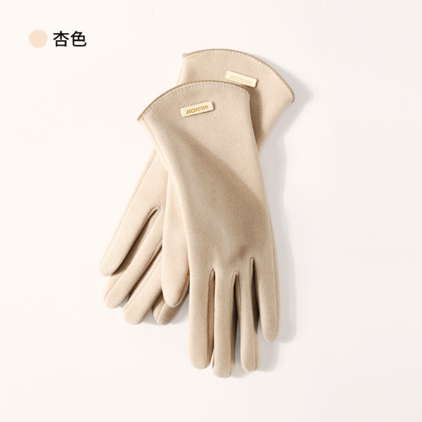 Vinter De Velvet Handskar Dam Utomhus Vindtäta Cykel Fleecefodrade Termiska Handskar Flip Finger Pekskärmshandskar DY43; Moonlight gray One Size