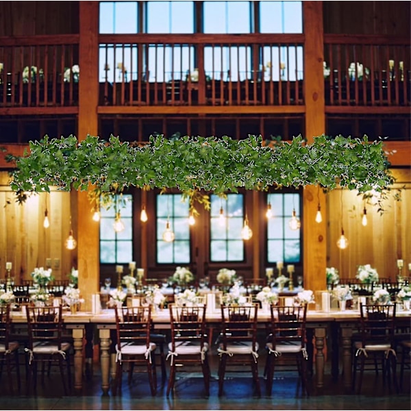 12 Slingor Konstgjorda Murgrönsblad Växter Ranka Hängande Girlang Falska Lövverk Blommor Hem Kök Trädgård