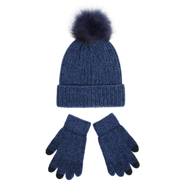 Strikket Hue Dame 2023 Ny Chenille Uld Hue Handsker Sæt Fortykket Varm Fluffy Bold Hue Efterår og Vinter Camel