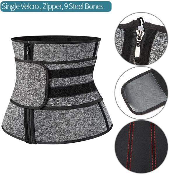 Shapewear Waist Trainer Slimmande Slida Reducerande gördlar Viktminskning Magformare Modellering Bälte Kvinna Kroppsformare Korsett 9 Bones Black 6 S