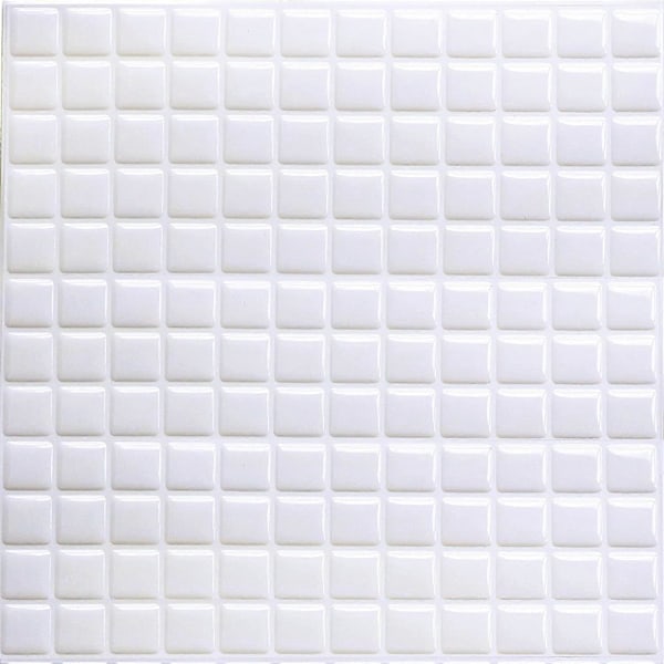 3D Mosaik Kakel Självhäftande Vattentät Väggdekal Kakeldekal 23.6X23.6cm för Kök Badrum-4 stycken