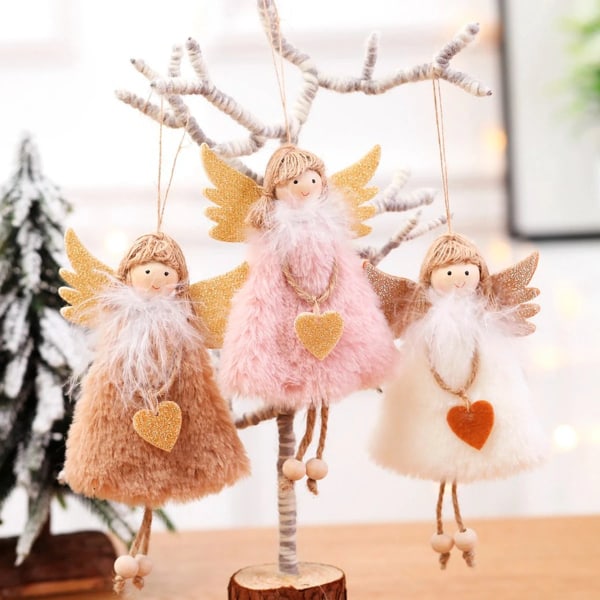 Ängel Docka Julgransprydnader God Jul Dekorationer för Hemmet Girlang Julgran Dekor Navidad Jul 2023 Nyår 2024 1 Christmas Ornaments