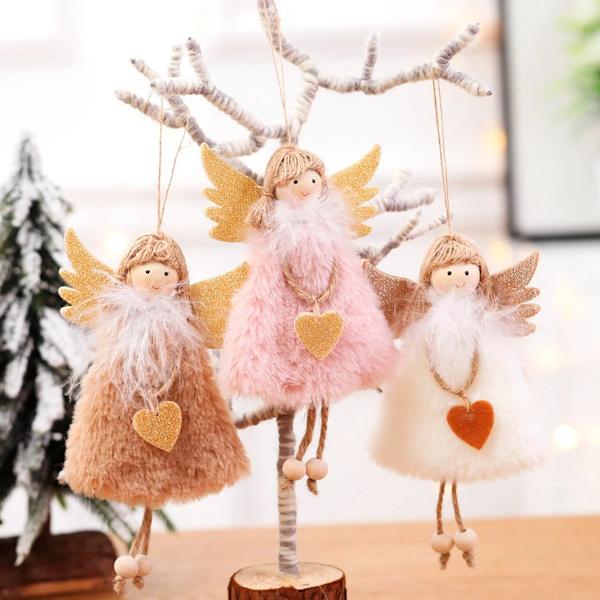 Enkelinukke Joulukoristeet Hyvää Joulua Koristeet Kotiin Seppele Joulukuusen Koriste Navidad Joulu 2023 Uusi Vuosi 2024 22 Christmas Ornaments