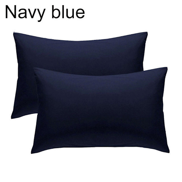 50x70cm 2 stk. Blødt ensfarvet pudebetræk sofapude hjem sofa stol indretning boligdekoration Blue