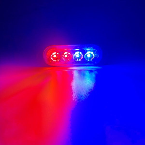 4LED Bil Strob Varningsljus Grill Blinkande Haveriljus Nödljus för 12v Lastbil Släpvagn Polis Fyr Lampa Signal BAKLYKTA yellow white 1 piece