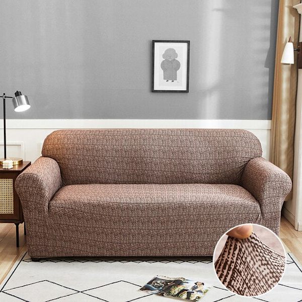 Elastisk sofabetræk med krydsmønster, strækbart all-inclusive sofabetræk til stue, sofabetræk til sofa og loveseat Color 18 2-seater 145-185cm