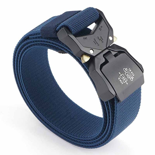Taktiskt midjeband i nylon för män, elastiskt byxbälte, militär fläktverktygsbälte Plain-Red 125cm