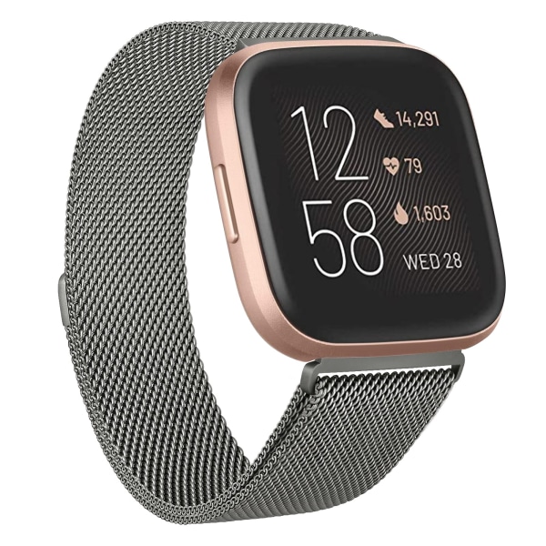 Metallrem för Fitbit Versa 2 Lite Sense Band Armband för Fitbit Versa 3 Handled Milanese Ersättningsarmband Klockarmband vintage gold for Versa Lite