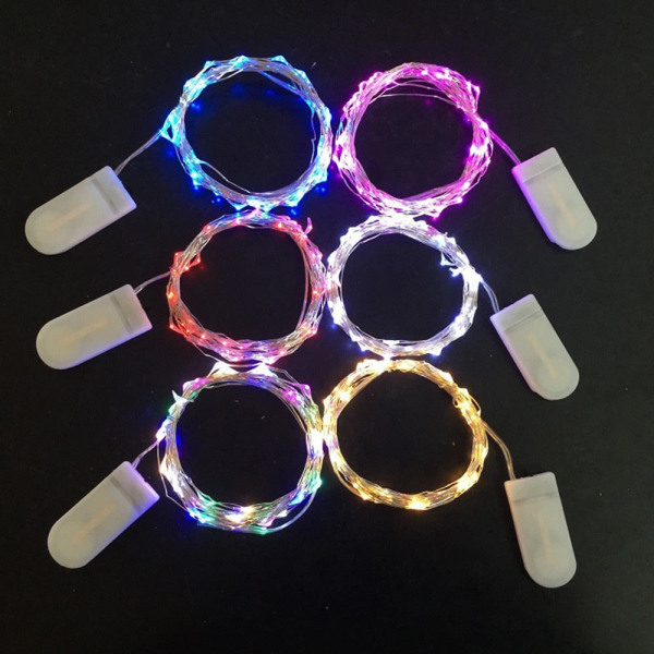 Luces Led Kobbertråd Fe Lys Batteridrevne LED Lysstreng Party Bryllup Indendørs Juledekoration Guirlande Lys Warm White 5M