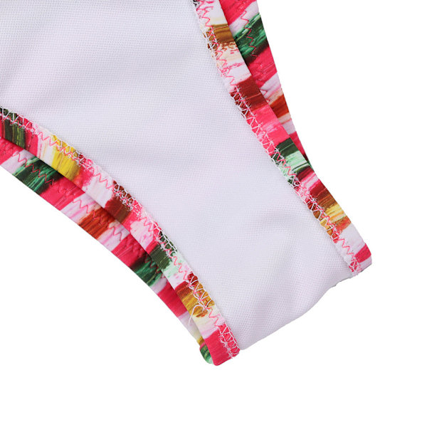 Baddräkt Europeisk Hel Baddräkt Barn Triangeldräkt Badkläder pink Red（Cherry） S