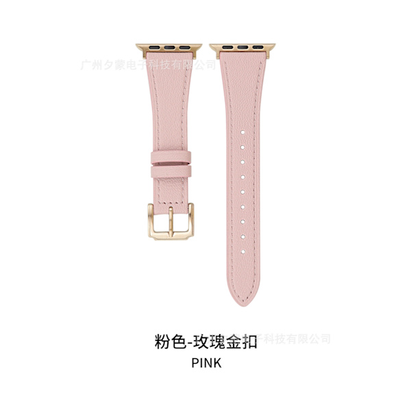 Klockarmband för Apple Watch iWatch 42 10:e generationen rosa-roséguldfärgat spänne