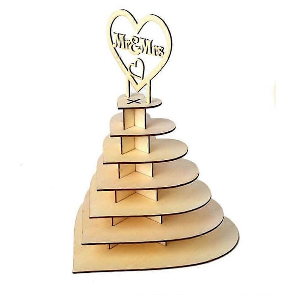| Ferrero Rocher Hjerte Display Stand Centerpiece Perfekt til Fester, Bryllupper & Candy Bar, Træ Schokoladeudstillingsstand, Bryllupsfest Dekoration