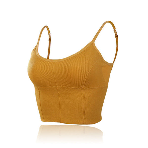 Joogaliivit Push Up Puuvilla Yksivärinen Urheiluliivi Naisille Tytöille Army Green Free Size