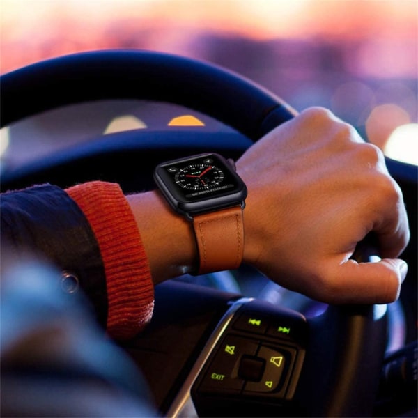Læderrem til Apple Watch rem 44mm 40mm 42mm 38mm Smartwatch Tilbehør armbånd iWatch 3 4 5 SE 6 7 Turquoise 38mm or 40mm