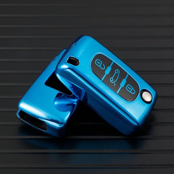 Nytt TPU Bilnyckel Fodral Skydd För Peugeot 107 206 207 307 308 406 För Citroen Xsara Picasso C2 C3 C4 C5 C6 C8 Skyddsväska 2 Buttons Red