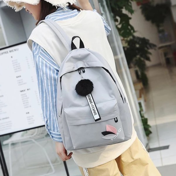 Naisten reppu 2023 Merkki Suunnittelija Yksinkertainen Muoti Kevyt Halpa Pieni Kangas Koululaukku Yläkoulun Oppilas Pariskunta Reppu Black Backpacks