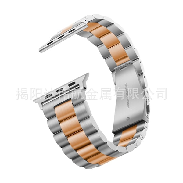 Kellon ranneke Apple Watch iWatch 38/40/41/42 s10mm Hopea Ruusu