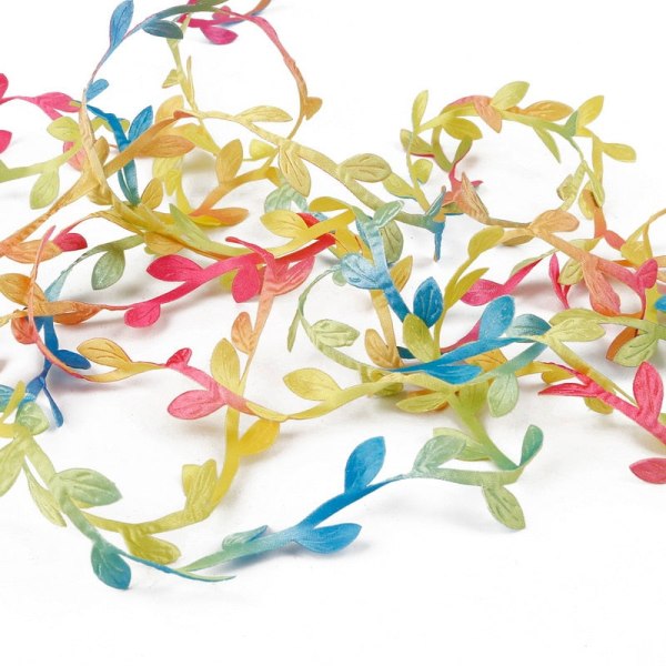 10 meter silke bladformede kunstige blomster grønne blade til bryllupsdekoration DIY krans scrapbooking håndværk falsk blomst Brown