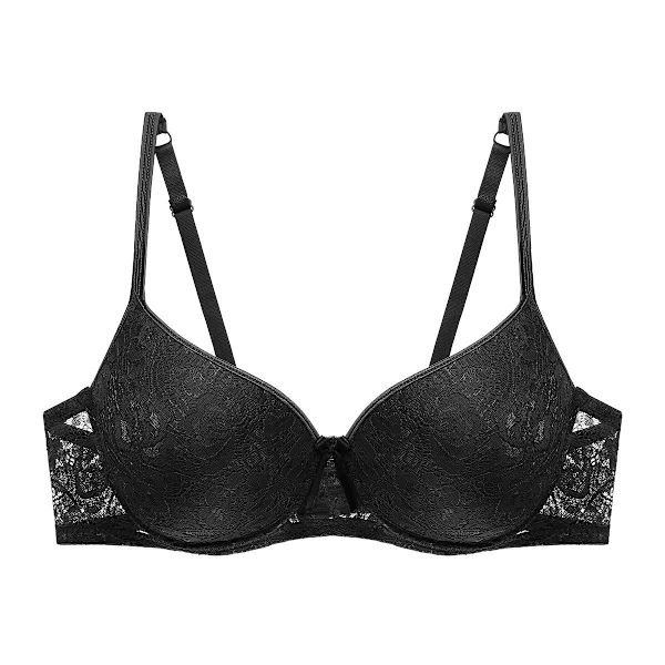 Artdewred Sexet Push Up BH Plus Size Dame BH Messing Plunge Undertøj BH'er Til Kvinder Undertøj Black 85C