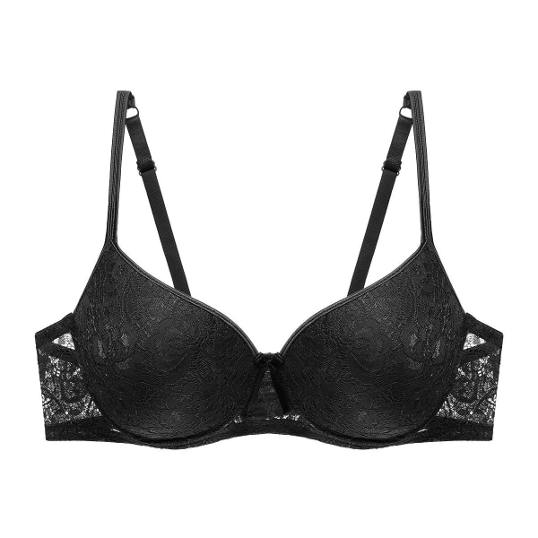 Artdewred Sexig Push Up BH Plus Size Dam BH Behå Plunge Underkläder BH:ar För Kvinnor Underkläder Black 90B
