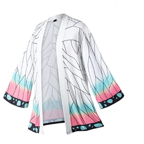 Anime Cosplay Kostyme Demon Slayer Kimetsu No Yaiba Haori Kimono Agatsuma Zenitsu Kochou Shinobu Sommerjakke Skjorte Anime Klær B 150