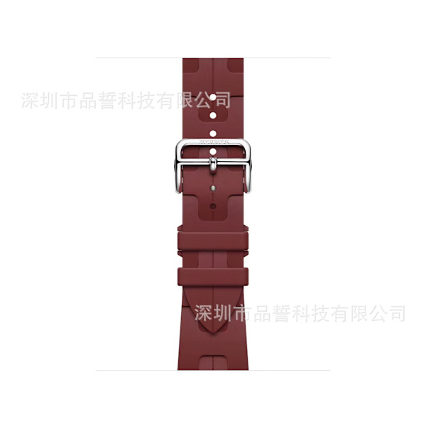 Kellon ranneke Apple Watch iWatch 38/40/41/42mm pienelle kellotaululle, klassinen punainen/viininpunainen virallinen väri
