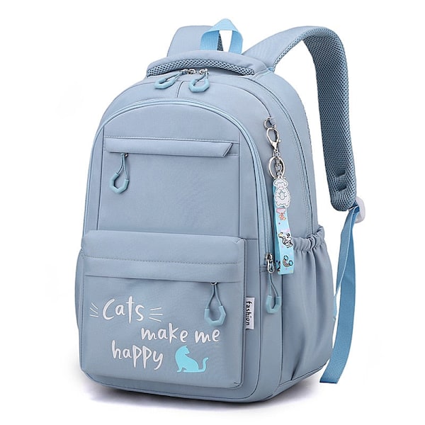 Kawaii Ryggsäck för Flickor Skolväskor Portabilitet Vattentät Tonåringar Högskolestudent Stor Rese Axelväska Mochilas Escolares Black