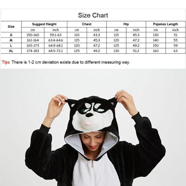Unisex Unicorn Stitch Onesies Dam Vinter Jul Pyjamas Nattkläder Kostymer Vuxna Flanell Sovkläder Pyjamas Puple Tenma L