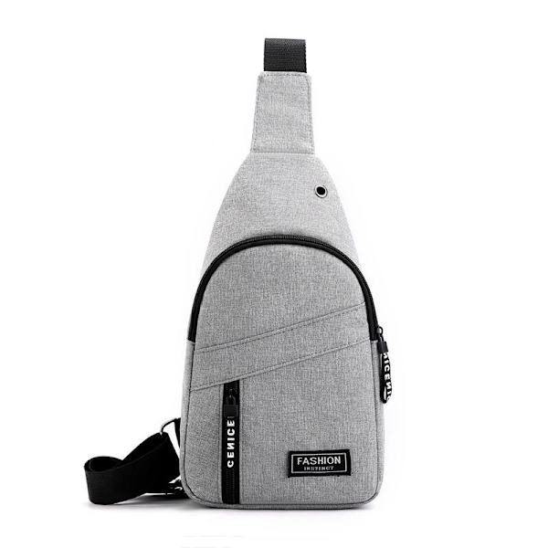 Korkealaatuinen ulkokäyttöön tarkoitettu polyamidi- ja nylon-olkalaukku matkustamiseen tai liiketoimintaan Grey【Model】