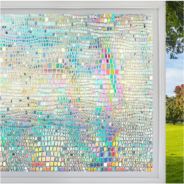 Ikkunakalvo Yksityisyyden Suoja Staattinen Kiinnitys Koristeellinen Auringonsuoja Liimaton Anti-UV Suojaus Lämmönsäätely Lasitarrat Kotiin Gray 45x200cm