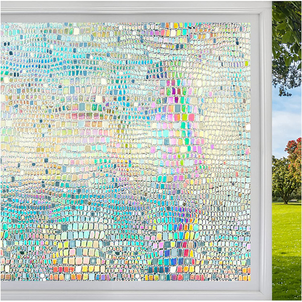 Ikkunakalvo Yksityisyyden Suoja Staattinen Kiinnitys Koristeellinen Auringonsuoja Liimaton Anti-UV Suojaus Lämmönsäätely Lasitarrat Kotiin Khaki 60x300cm