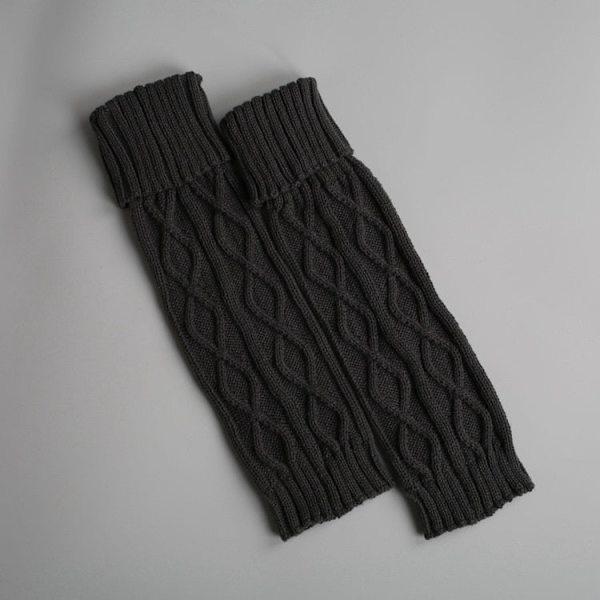 Talviset neulotut villaiset lämpimät leggingsit Vintage Lingge yksivärinen lämpöä pitävät pitkät sukat Karvaiset säärystimet naisille khaki one size
