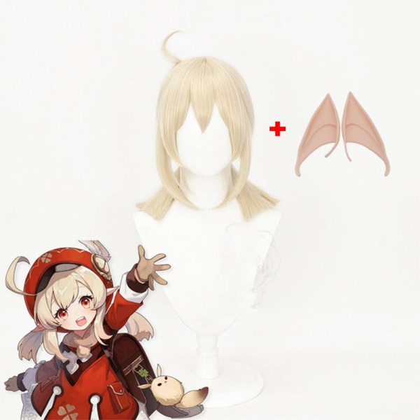 Genshin Impact Cosplay Klee Cosplay Kostym Ryggsäck Peruker Skor Loli Party Outfit Uniform Jul Halloween Kostym Karneval 4 kids 150