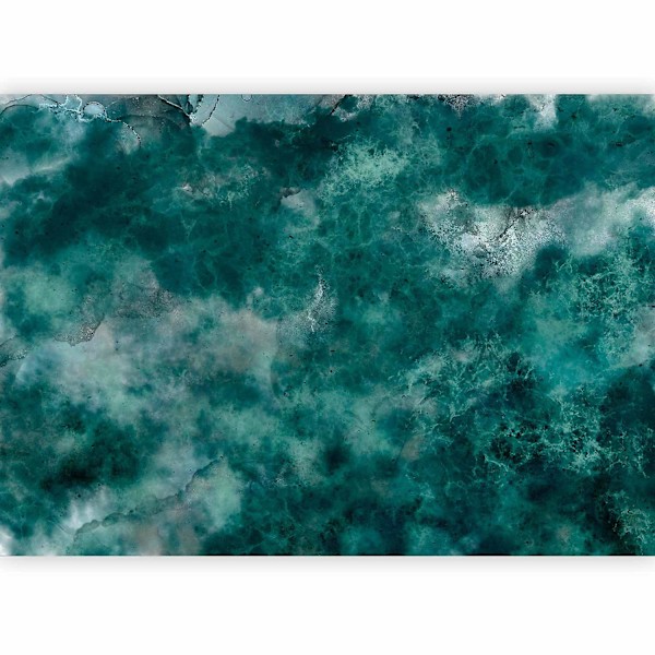 Itseliimautuva seinämaalaus - Malakiittinen hengähdystauko - modernistinen abstrakti tausta tekstuurilla 98x70 cm 98x70 cm