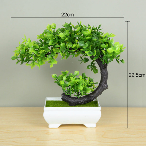 Konstgjorda växter i kruka Grön Bonsai Litet Träd Gräs Växter Kruka Ornament Falska Blommor för Hem Trädgård Dekoration Bröllopsfest K