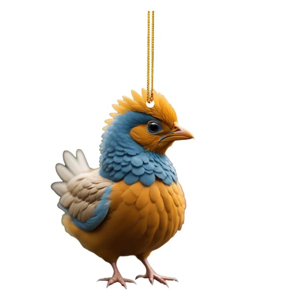 Roliga Hängande Tupp Ornament Gård Djur Thanksgiving Juldekoration Julgran Kyckling Hängen Barn Favörer B