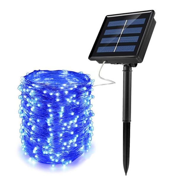 200/100 LED Solcelle Lys Udendørs Vandtæt Solcelle Julelys Fest Dekoration Lyskæder Lysstreng Red 10M 100LEDs