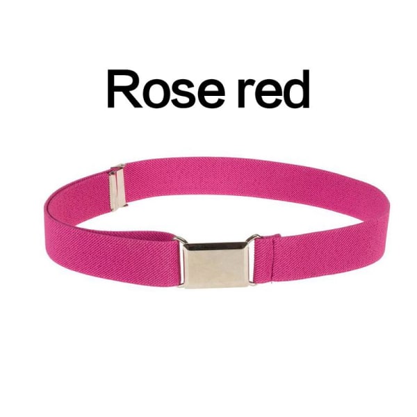 1 st Tillbehör Midjeband Legeringsspänne Justerbart Canvasbälte Elastiska Kläder Vardagligt Utomhus Rose