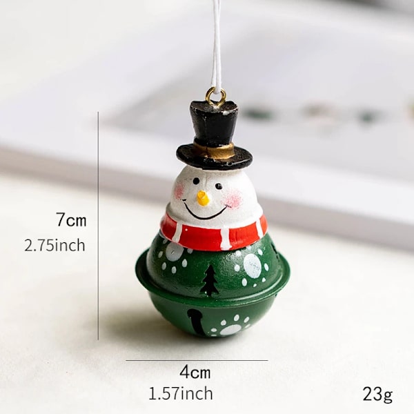 1 st Julnötknäppare Hängen Harts Docka Hängande Ornament Julgran Nötknäppare Soldat för Julfestdekorationer GJ154-Snowman Bell