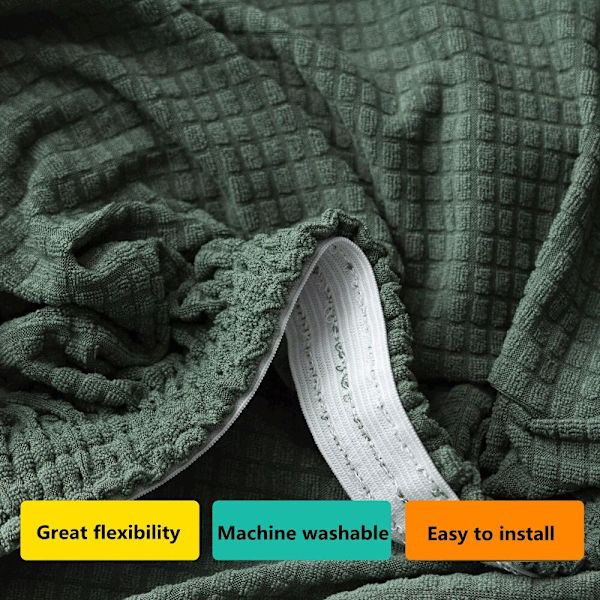 Vanntett sovesofa trekk jacquard ensfarget spandex stue stretch altomfattende sofaputetrekk uten armlener 6251-9 150-185cm