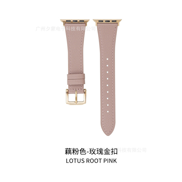 Klockarmband för Apple Watch iWatch 38/40/41 Lotus rosa-roséguld spänne