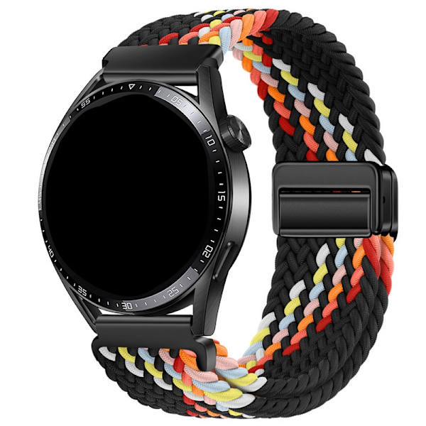 Klockarmband för Apple Watch iWatch S1-S9:42/44/45/49MM/ultra2/S10:46MM metall inre magnetspänne svart regnbåge